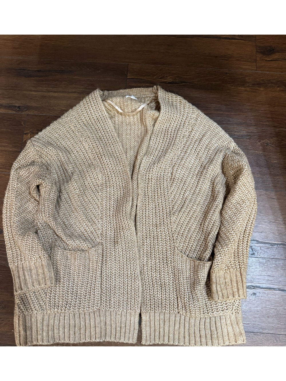 Lou & Grey Cream Chunky Open-Front Cardigan